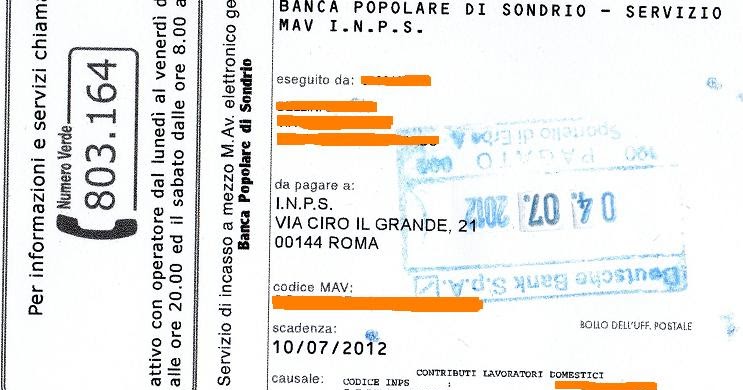 SCARICA BOLLETTINO MAV INPS